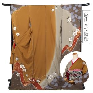 振袖 成人式 結婚式 卒業式 パーティー 晴れ着 正絹 カラシ マスタード