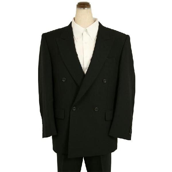 紳士 ブラックフォーマルスーツ ダブル 4つボタン メンズ 喪服 礼服 冠婚葬祭 スーツ　200