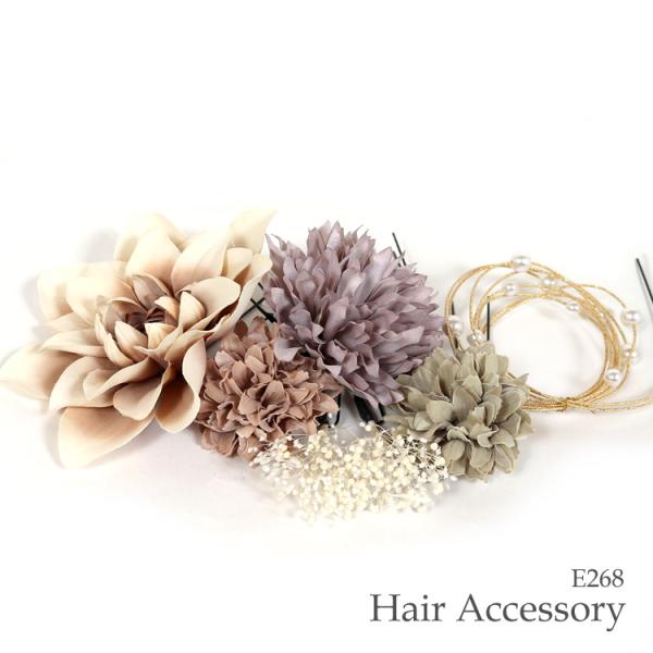 髪飾り 振袖 成人式 卒業式 袴 結婚式 パーティー 着物 ドレス 和装 洋装 ヘアアクセ くすみ系...