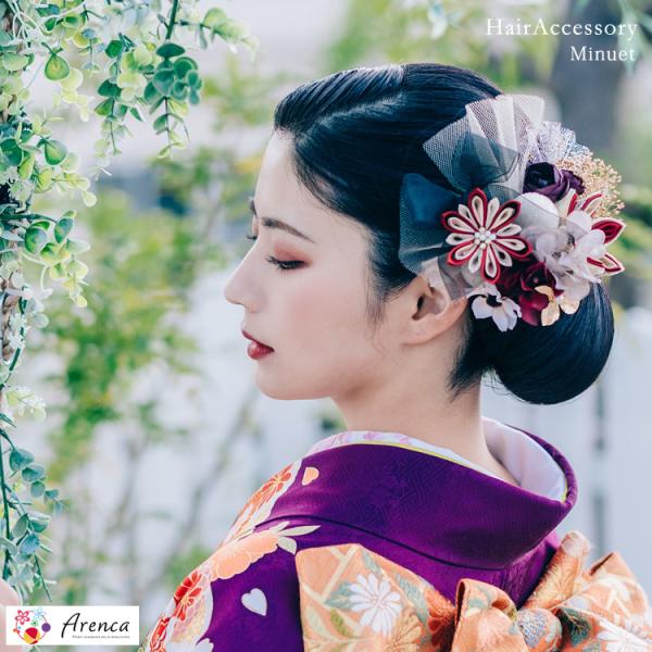 髪飾り 成人式 振袖 卒業式 袴 結婚式 着物 浴衣 和装 ヘアアクセ かんざし レッド Arenc...