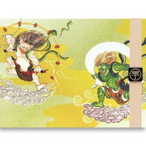 御朱印帳 見開き 風神雷神 京都 西陣の金襴にプ...の商品画像