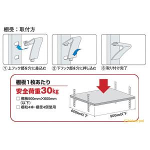 SPG ステンレスV型棚受ホワイト LS-71...の詳細画像2