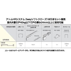 アトム 2wayソフトクローズ 1本引きセット販売（HR-150H+FCX-292-K-H+HR-292-K-H2など）アトムHRシステム（扉重量40kg以下）｜kyoto-e-jiro