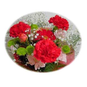 母の日赤いカーネーションのアレンジメント
