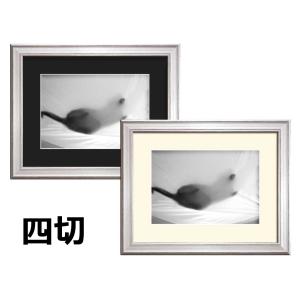 6TU-PT-M201BK 六切印画紙サイズ用 ブラック額縁フレームマット付木製