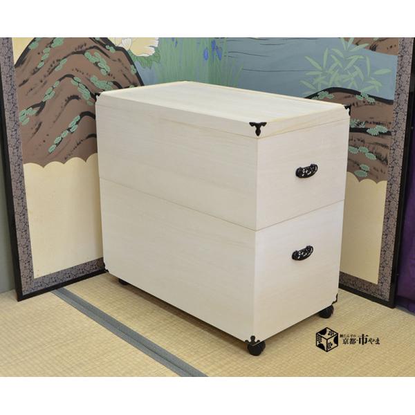 新製品 雛人形 五月人形 超深型2段 桐 雛人形収納ケース 押入れ 収納可能 奥行76ｃｍ 桐 総桐...