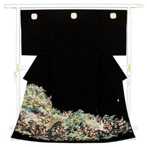 記念感謝祭【仕立無料】本加賀友禅伝統的工芸品手描加賀五彩染☆花鳥