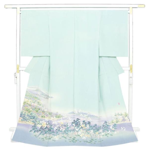 ※記念感謝祭【仕立無料】祝い松竹梅四季花風景文☆手描き美術五段ボカシ友禅特撰色留袖（10011540...