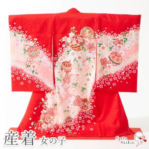 お宮参り 着物 女の子 正絹 祝着 初着 産着 のしめ 新品 j3902 七五三