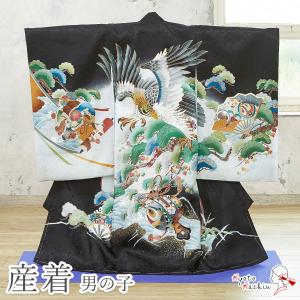 産着 お宮参り 男の子 正絹 初着 御宮参り 祝い着 着物 赤ちゃん 初宮
