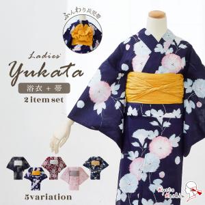 レース浴衣 プリント レース 花 単品 浴衣 ゆかた 大人浴衣 可愛い 夏