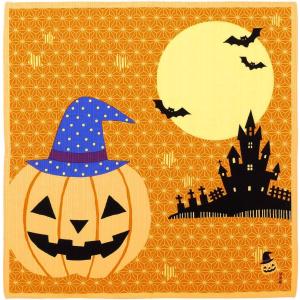 濱文様　小布　ハロウィンデー　オレンジ　約50×50cm　綿100％　日本製　新品　