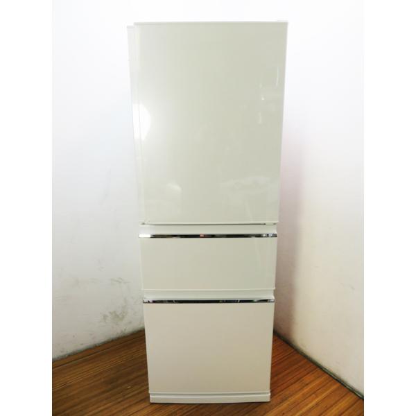 中古 三菱電機 330L 冷蔵庫 3ドア MR-CX33EA-W1 2017年製 氷点下ストッカー ...