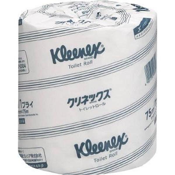 クレシア トイレットペーパー クリネックストイレットロール 75mシングル 個包装 1ケース(80個...