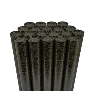 賞状用丸筒 ワニ柄 緑 径50x360mm 缶キャップ式 20本セット