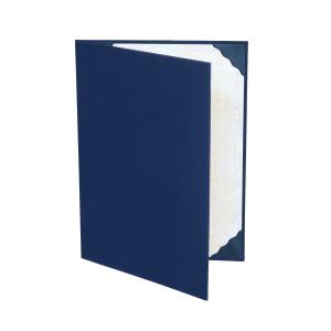 B5用 紺布表紙 1枚収納用 賞状ファイル 証書ホルダー 【B5紺布ベタ+紺コ4】
