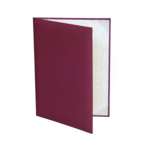 A4用 エンジ布表紙 パット有 1枚収納用 証書ファイル