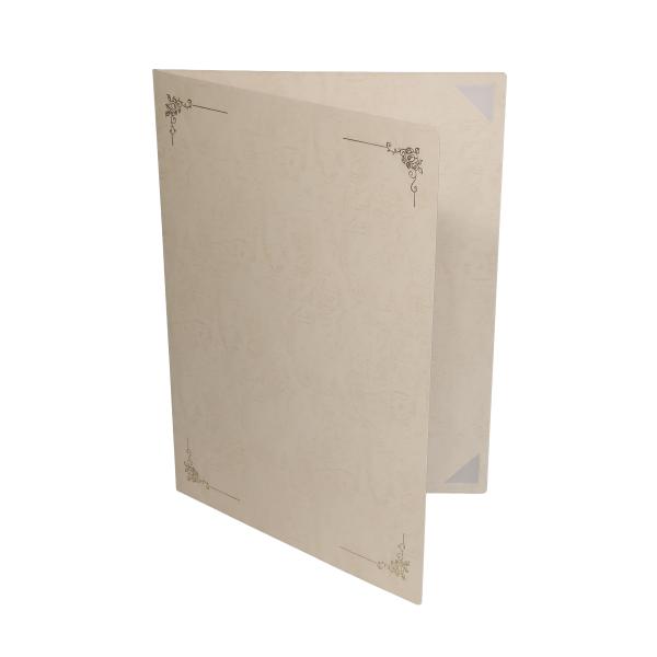 京都マルタヤ A3用 クリーム 紙表紙 金箔柄入り 1枚収納用 証書ファイル 賞状ホルダー 【A3ク...