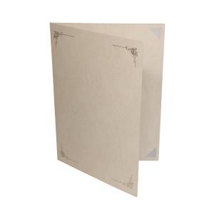 京都マルタヤ B4用 クリーム 紙表紙 金箔柄入り 1枚収納用 証書ファイル 賞状ホルダー 【B4クリーム+半コ4】