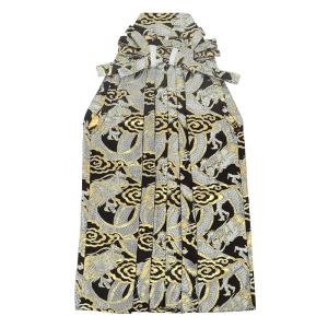 殿方袴 黒金 雲龍 中国製