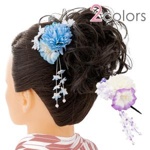浴衣髪飾り ヘアクリップ 赤 オレンジ 梅 キッズ レディース ヘア