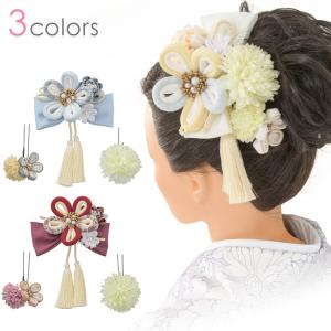 七五三 髪飾り 勝山セット かんざし・ちんころ 4点セット つまみ