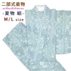 二部式着物 夏着物 絽 小紋 洗える着物 M/Lサイズ「えらべる5種類