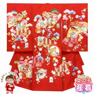 お宮参り 女の子 着物 正絹 本絞り 日本製 赤ちゃんのお祝い着 （初着