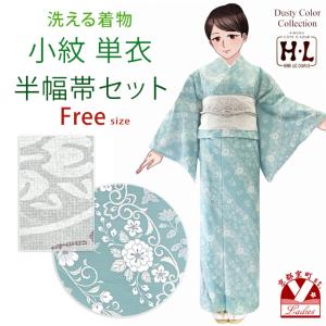 洗える着物 単衣 H・L(アッシュ・エル) 小紋 フリーサイズ きもの単品