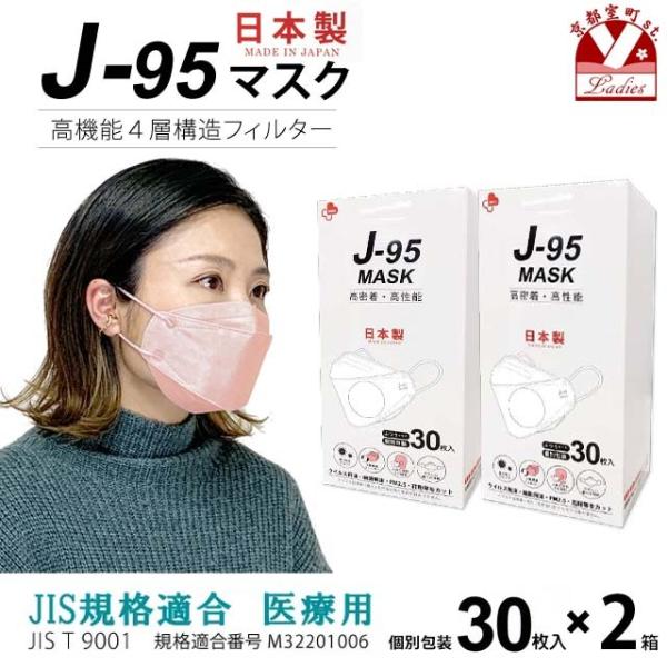 京都室町st. 【まとめ買い2個組】サージカルマスク 不織布 3d 立体 日本製 j95 正規品 J...