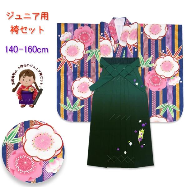 京都室町st. 小学生 袴 セット 女の子 小学校の卒業式 ジュニアサイズの着物(160サイズ) 刺...