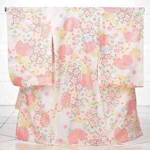 産着レンタル(夏用)|女児産着レンタル(お宮参り)1065白地に桜(化繊)