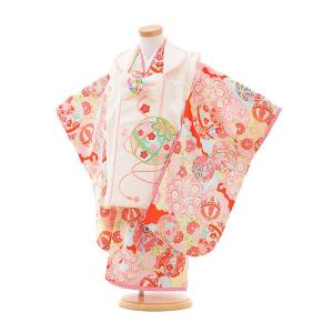 七五三(3歳女の子被布)3268 乙葉 鞠オフ白...