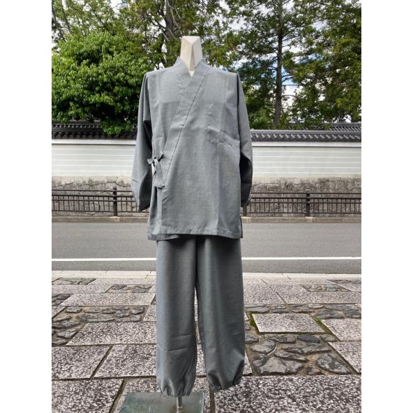 P-606-13　ポリエステルシャンブレー　鼠色　合夏用