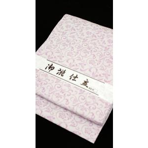 反物 米沢紬 八寸名古屋帯 「ほほえみ」スワセンイ ベージュ色 ドット