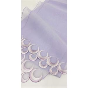 半幅帯 兵児帯 着物 浴衣 日本製 オーガンジー 刺繍 obisiffon ラベンダー 藤色 薄紫
