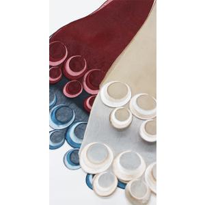 半幅帯 兵児帯 着物 浴衣 日本製 オーガンジー 刺繍 obisiffon 4本 セット ワインレッ...