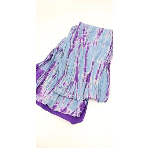 兵児帯 着物 浴衣 日本製 綿 絞り 水色 ブルー 紫 パープル｜kyoto-wabitas