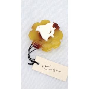 帯留め 着物 和装 べっ甲 雪輪 千鳥