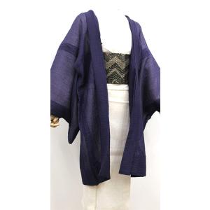 羽織 単衣 夏 薄物 プレタ shuwari Mサイズ 超軽量 塵除け 仕立て上がり 紫 青紫 パー...