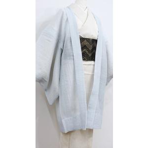 羽織 単衣 夏 薄物 プレタ shuwari Mサイズ 超軽量 塵除け 仕立て上がり 薄青 水色 ブ...