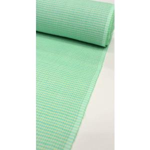 夏 着物 麻 反物 近江ちぢみ 洗える 水通し加工付き モザイク グリーン ライトグリーン