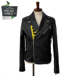 Dsquared2 ディースクエアード ライダースジャケット 羊革 レッド #48