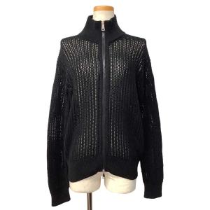 MONCLER モンクレール “CARDIGAN TRICOT” ニットブルゾン コットン ブラック #M G10939B72700 V9124 長袖 ジップカーディガン 【中古】｜kyoto-yorozuya