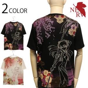エヴァンゲリオンX 錦 アスカ 刺繍 和柄 ロングTシャツ EVA × NISHIKI