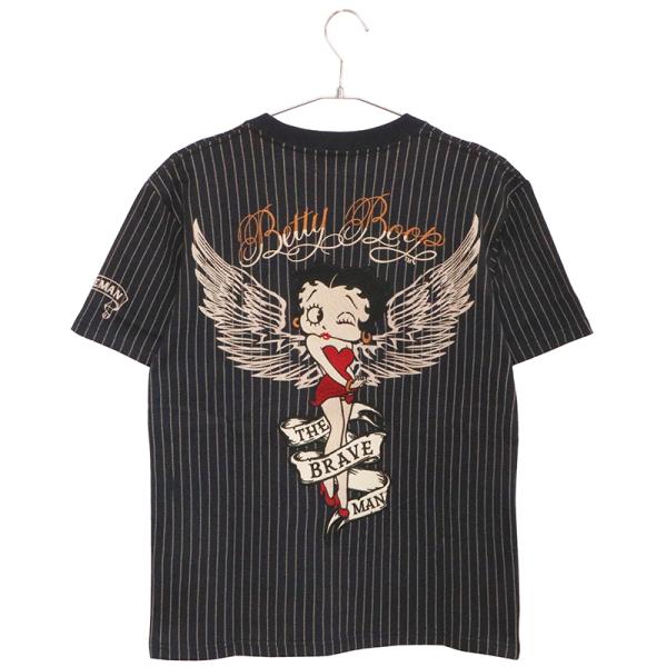 THE BRAVEMAN × BETTY BOOP ウイング ベティ 柄 刺繍 天竺 半袖 Tシャツ...