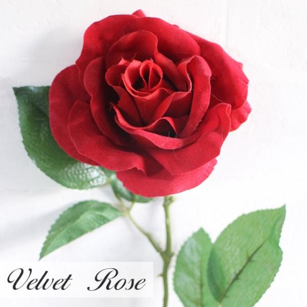 ●【yk-1】造花バラ 赤 ベルベット 送料無料 92900