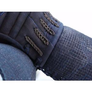 梁山(りょうざん)1,0分手刺紺鹿革防具甲手 ...の詳細画像3