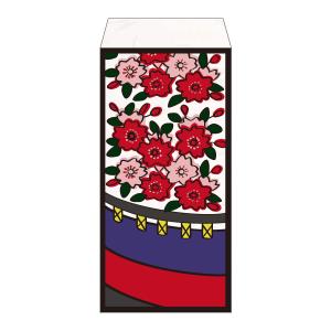花札 桜に幕/手作り和紙ぽち袋(大)3枚入りの商品画像