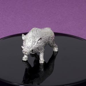 置物 干支 (銀製) 亥 猪 いのしし 雌の詳細画像1